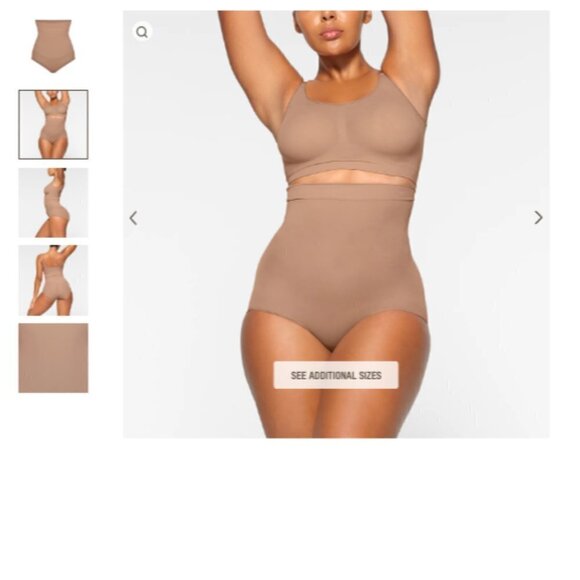 SKIMS Everyday Sculpt High-Waisted Brief Size Small/Medium Nude in Sienna - Picture 1 of 3